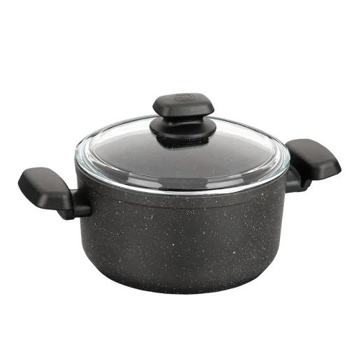 Korkmaz Ornella 7 Piece Non Stick Aluminum Cookware Set Black with Volcanic PTFE Coating - Korkmaz - Image 7