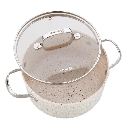 Korkmaz Astra Stainless Steel Steamer Set 18/10 Cr-Ni 4 Liter Capacity for Healthy Cooking - Korkmaz - Image 4