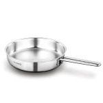 Korkmaz Perla Stainless Steel Frying Pan 24 cm Diameter Induction Compatible - Korkmaz