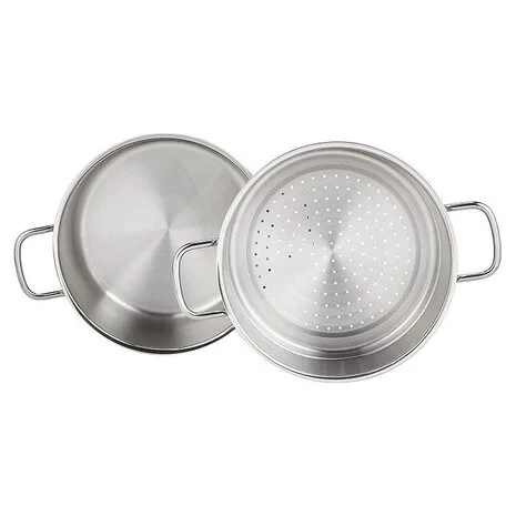 Korkmaz Perla Steamer Couscous Pot 24 cm Stainless Steel Induction Compatible 6.9 Liter Capacity - Korkmaz - Image 2