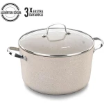 قدر كوركماز جرانيتا 28x14.5 سم / 8.0 لتر بطلاء جرانيت غير لاصق صديق للبيئة موصل حراري عالي - كوركماز