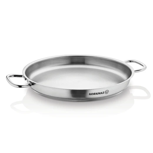 Korkmaz Proline Stainless Steel Two-Handle Frying Pan 18 cm Induction Compatible Korkmaz Proline Stainless Steel Two-Handle Frying Pan 18 cm Induction Compatible
