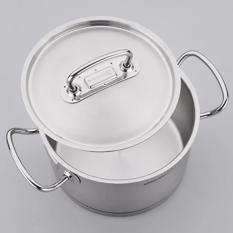 Korkmaz Proline Stainless Steel Cooking Pot with Lid 16cm Diameter 2 Liters Capacity Perfect for Stews Soups Sauces and Everyday Cooking - Korkmaz - Image 4
