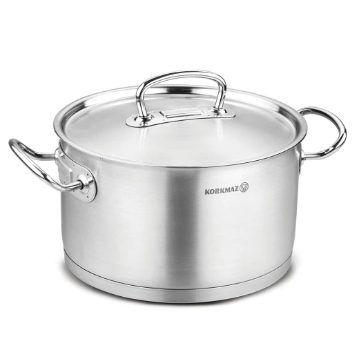 Korkmaz Proline Stainless Steel Cooking Pot with Lid 16cm Diameter 2 Liters Capacity Perfect for Stews Soups Sauces and Everyday Cooking Korkmaz Proline Stainless Steel Cooking Pot with Lid 16cm Diameter 2 Liters Capacity Perfect for Stews Soups Sauces and Everyday Cooking