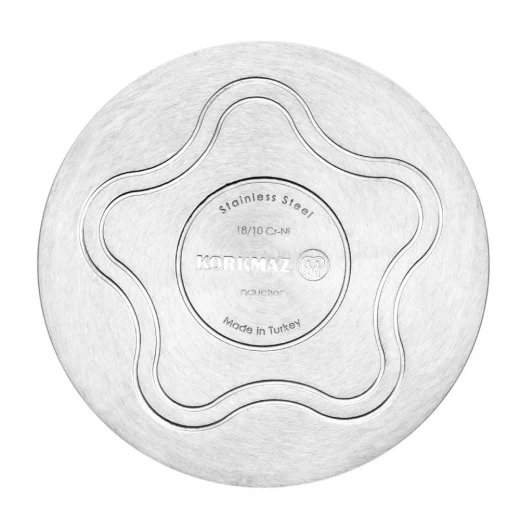 Korkmaz Tombik Deep Stainless Steel Pot 24x12 cm 5.5 Litre Induction Compatible - Korkmaz - Image 2