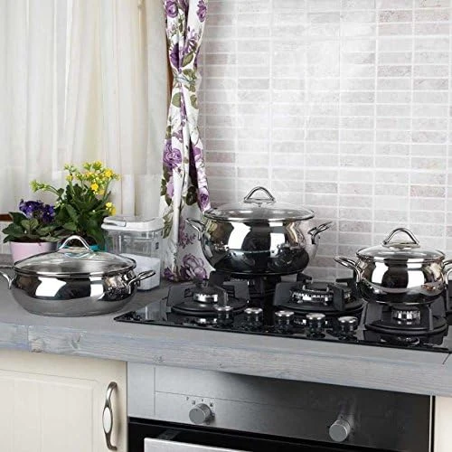 Korkmaz Tombik Stainless Steel Saucepan 20 cm 3.5 L with Heat-Resistant Glass Lid - Korkmaz - Image 3