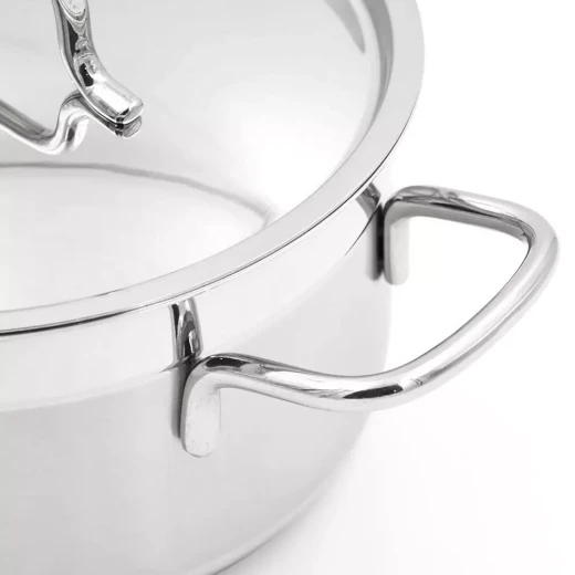 Korkmaz Alfa Low Casserole 28x9 cm 5.5 Liter 18/10 Stainless Steel Induction Compatible Dishwasher Safe - Korkmaz - Image 2
