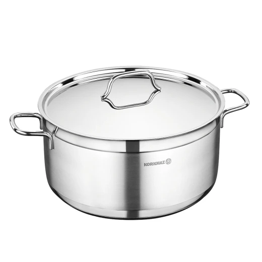 Korkmaz Alfa Casserole 16x9 cm 1.8 Liter Stainless Steel with Triplex Capsule Base Induction Compatible Dishwasher Safe Korkmaz Alfa Casserole 16x9 cm 1.8 Liter Stainless Steel with Triplex Capsule Base Induction Compatible Dishwasher Safe