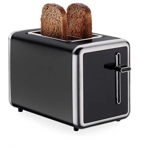 Korkmaz Opal 2-Slice Pop-Up Toaster with Wide Slots and Crumb Tray for Even Browning - Korkmaz - Image 2