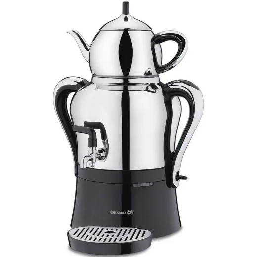 Korkmaz Caycolik Electric Kettle A842 Stainless Steel 3 Liters Hot Water Capacity 1.3 Liters Teapot 2000 Watts Multicolour Korkmaz Caycolik Electric Kettle A842 Stainless Steel 3 Liters Hot Water Capacity 1.3 Liters Teapot 2000 Watts Multicolour