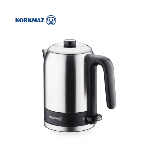 Korkmaz Tria Electrical Kettle 1.6 Liter 1650W 1960W Stainless Steel Energy Saving Automatic Shut Off Korkmaz Tria Electrical Kettle 1.6 Liter 1650W 1960W Stainless Steel Energy Saving Automatic Shut Off