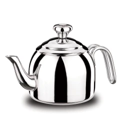 إبريق شاي كوركماز دروبا KA051 سعة 1.1 لتر من الستانلس ستيل 18/10 Cr-Ni فضي