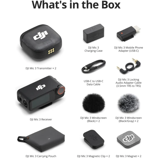 DJI Mic 3 Advanced Mini Wireless Microphone System with Charging Case for Creators - DJI - Image 3