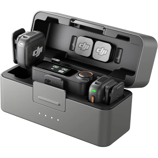 DJI Mic 3 Advanced Mini Wireless Microphone System with Charging Case for Creators DJI Mic 3 Advanced Mini Wireless Microphone System with Charging Case for Creators