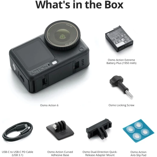 DJI Osmo Action 6 Standard Combo 8K Waterproof Action Camera with 1/1.1-Inch Square Sensor, Variable Aperture, RockSteady 3.0 Stabilization, Cold Resistance, and 50GB Built-in Storage, designed for vlogging, adventures, and professional high-quality recording - Dji - Image 3