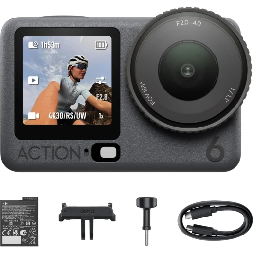 DJI Osmo Action 6 Standard Combo 8K Waterproof Action Camera with 1/1.1-Inch Square Sensor, Variable Aperture, RockSteady 3.0 Stabilization, Cold Resistance, and 50GB Built-in Storage, designed for vlogging, adventures, and professional high-quality recording - Dji - Image 9