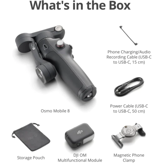 DJI Osmo Mobile 8 3-Axis Gimbal with Magnetic Phone Clamp and Multifunctional Module for Smooth Cinematic Video Recording - DJI - Image 6
