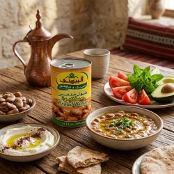 فول البيروتي عريض 400 غرام عبوة طعام أساسي لذيذ ومغذي لوجبات صحية ومتكاملة