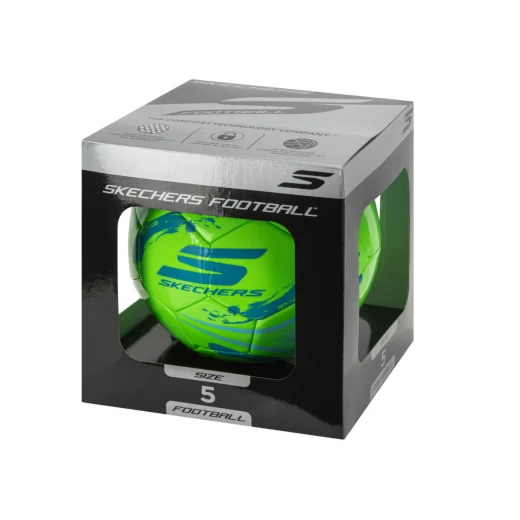 Skechers Hex Brushed Soccer Ball Durable TPU Synthetic Rubber Construction Neon Lime Multi Size 5 Regulation for Training and Play - Skechers - Image 2