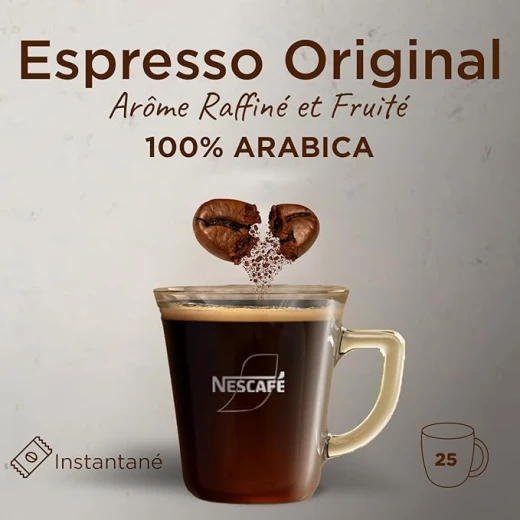 Nescafe Espresso Original Coffee Sticks 25 Count 45g 100% Pure Arabica Made in France - Nescafe - Image 4