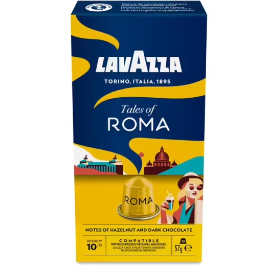 Lavazza Nespresso Tales of Roma Coffee Capsules 57g Pack of 10 Lavazza Nespresso Tales of Roma Coffee Capsules 57g Pack of 10
