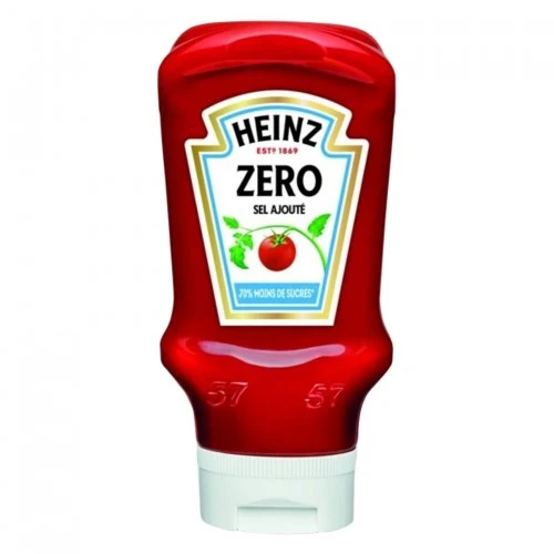 Heinz Tomato Ketchup with Zero Added Salt and 70 Percent Less Sugar, a Delicious Condiment for All Your Meals, Available in a 425g Bottle Heinz Tomato Ketchup with Zero Added Salt and 70 Percent Less Sugar, a Delicious Condiment for All Your Meals, Available in a 425g Bottle