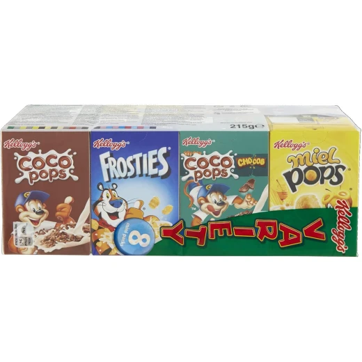 Kellogg's Variety Pack Cereal Assortment 215g with Corn Rice and Wheat Flakes