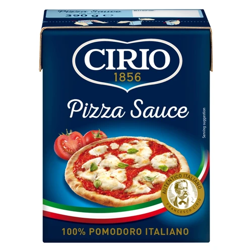 Cirio Authentic Italian Pizza Sauce Infused with Fresh Basil and Aromatic Oregano, Perfect for Homemade Pizzas and Italian Dishes, 390g Glass Jar, Pack of 1 - Cirio