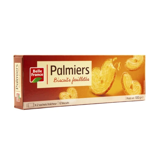Belle France Palmier Feuilleté Pastry 100g Pack of Delicious French Puff Pastry Biscuits Belle France Palmier Feuilleté Pastry 100g Pack of Delicious French Puff Pastry Biscuits
