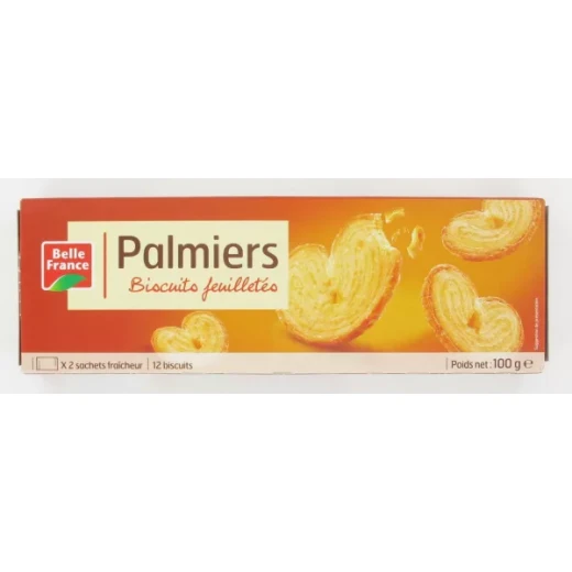 Belle France Palmier Feuilleté Pastry 100g Pack of Delicious French Puff Pastry Biscuits - Image 2