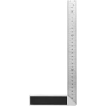 Deli Measuring Implement Stainless Steel Ruler 300mm Angle Square - Deli