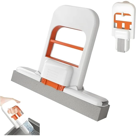 Generic Mini Foldable Desktop Mop with Self-Squeeze Mechanism for Wet and Dry Cleaning in Kitchens Bathrooms and Cars Generic Mini Foldable Desktop Mop with Self-Squeeze Mechanism for Wet and Dry Cleaning in Kitchens Bathrooms and Cars