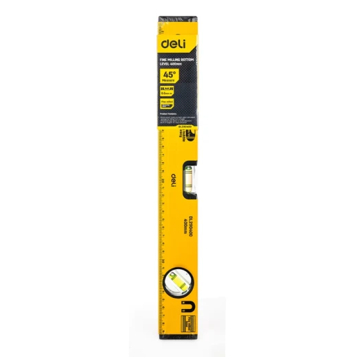 Deli 400mm Aluminum Spirit Level Professional Construction Tool Accurate Measurement with Durable Build Quality and Easy To Read Vials Deli 400mm Aluminum Spirit Level Professional Construction Tool Accurate Measurement with Durable Build Quality and Easy To Read Vials
