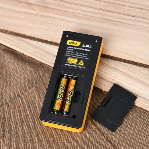 Deli EDL4168 Laser Distance Meter 60m Digital Range Finder with Backlit LCD Screen, Accurate Measurement Tool for Construction and DIY Projects, 2 AAA Batteries Included - Deli - Image 4