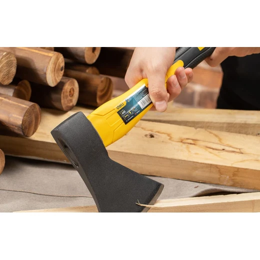 Deli Fiber Handle Axe EDL5709, 800g Steel Head, Fiberglass Handle for Wood Splitting - Deli - Image 5