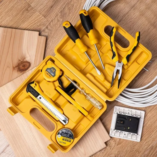 Deli Tools 8 Piece Household Tool Set with Ergonomic Handles, Yellow Color, Ideal for Home Repairs and DIY Projects - Deli - Image 6