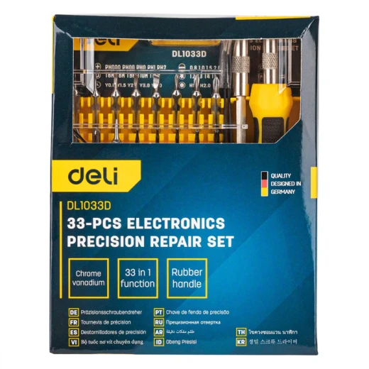 طقم مفكات دقيقة ديلي تولز EDL1033D، 33 قطعة، لإصلاح الإلكترونيات - ديلي - Image 3