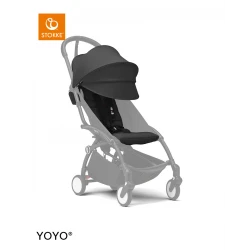 Stokke YOYO³ 6+ Color Pack – Black, Lightweight Stroller Seat Pack Compatible with YOYO Frame, Easy Fold, Comfortable & Stylish Design for Toddlers