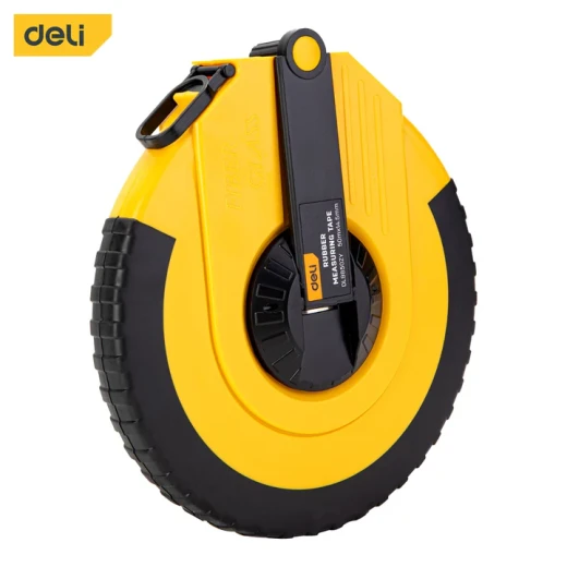 Deli Long Tape Measure 50m EDL9850ZY, Durable Fiber Blade, Metric and Imperial Deli Long Tape Measure 50m EDL9850ZY, Durable Fiber Blade, Metric and Imperial