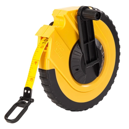 Deli Long Tape Measure 30m EDL9830ZY, Durable Fiber Blade, Metric and Imperial - Deli - Image 3