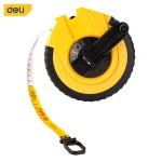 Deli Long Tape Measure 30m EDL9830ZY, Durable Fiber Blade, Metric and Imperial - Deli