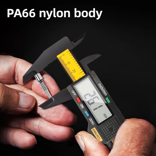 فرجار ديجيتال ديلي 6 بوصة، نايلون PA66، شاشة LCD، لقياس دقيق - ديلي - Image 2