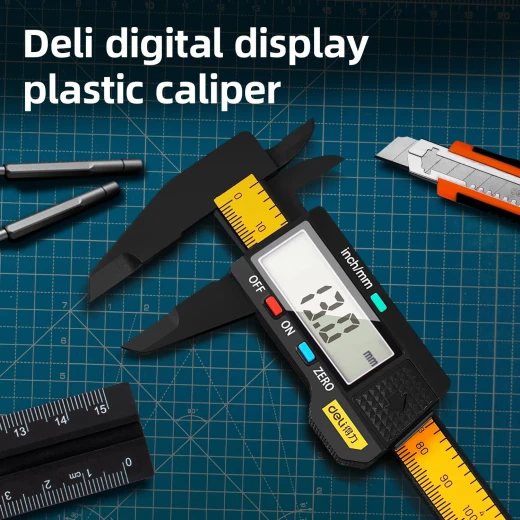 فرجار ديجيتال ديلي 6 بوصة، نايلون PA66، شاشة LCD، لقياس دقيق - ديلي - Image 4