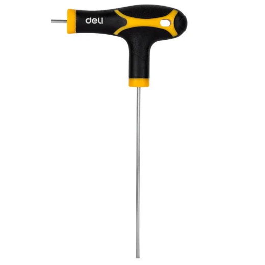 Deli EDL233108 T Handle Hex Wrench Set, 8 Piece Set, Constructed From Durable CR V Steel, Ideal for Precise Fastening and Loosening, Offering Comfort Grip for Extended Use - Deli - Image 2