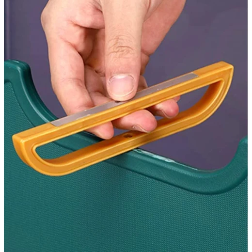 Whixant Round Green Double-Sided Cutting Board for Kitchen Use Food Grade PE+PP Material Non-Slip Handle Stand or Hang Storage 32cm x 8cm - Kitchen house - Image 6