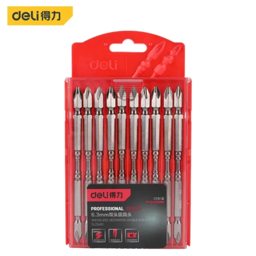 Deli Professional Double Ended Screwdriver Bit Set PH2 110mm Black Deli Professional Double Ended Screwdriver Bit Set PH2 110mm Black
