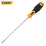 Deli Slotted Screwdriver 6x200mm Cr V Steel Blade, Ergonomic Grip, Magnetic Tip - Deli