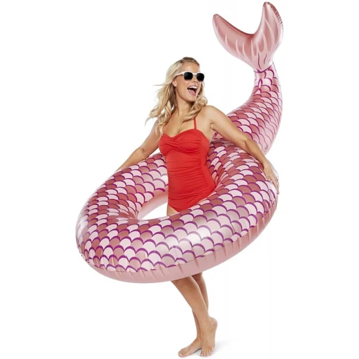 BigMouth Inc Giant Rose Gold Mermaid Tail Pool Float 5 Feet Long Inflatable for Adults and Children 188cmX122cmX94cm (LxWxH) - BigMouth Inc. - Image 3