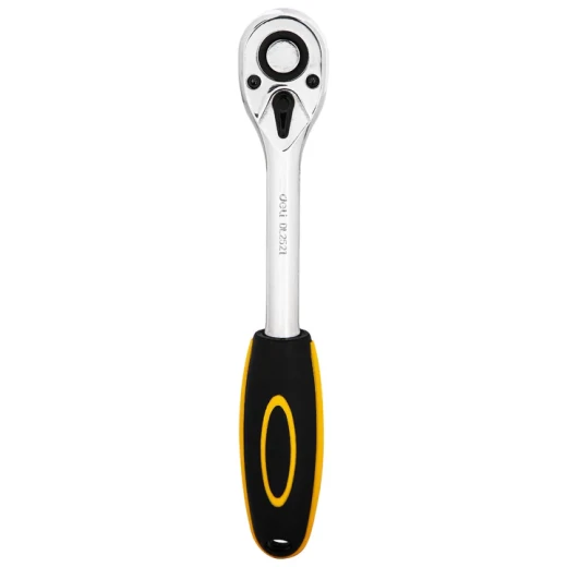 Deli 1/2 Inch Ratchet Wrench Cr-V CrMo Steel Black and Yellow 254mm Deli 1/2 Inch Ratchet Wrench Cr-V CrMo Steel Black and Yellow 254mm