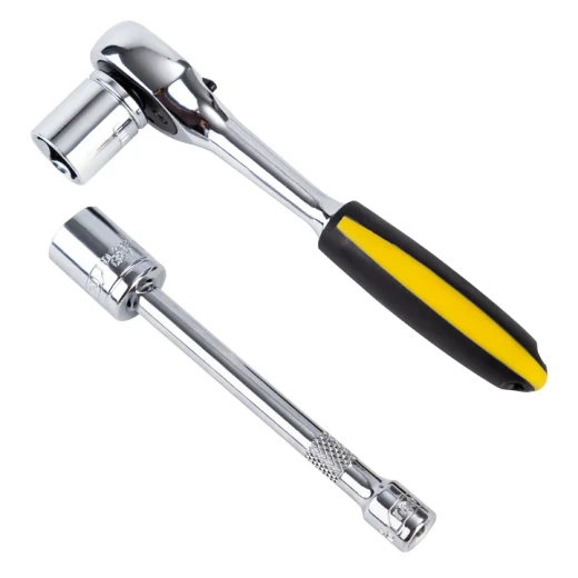 Deli 12 Piece Metric Socket Wrench Set, Alloy Steel, Yellow and Black - Deli - Image 4